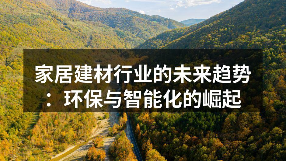 家居建材行业的未来趋势：环保与智能化的崛起
